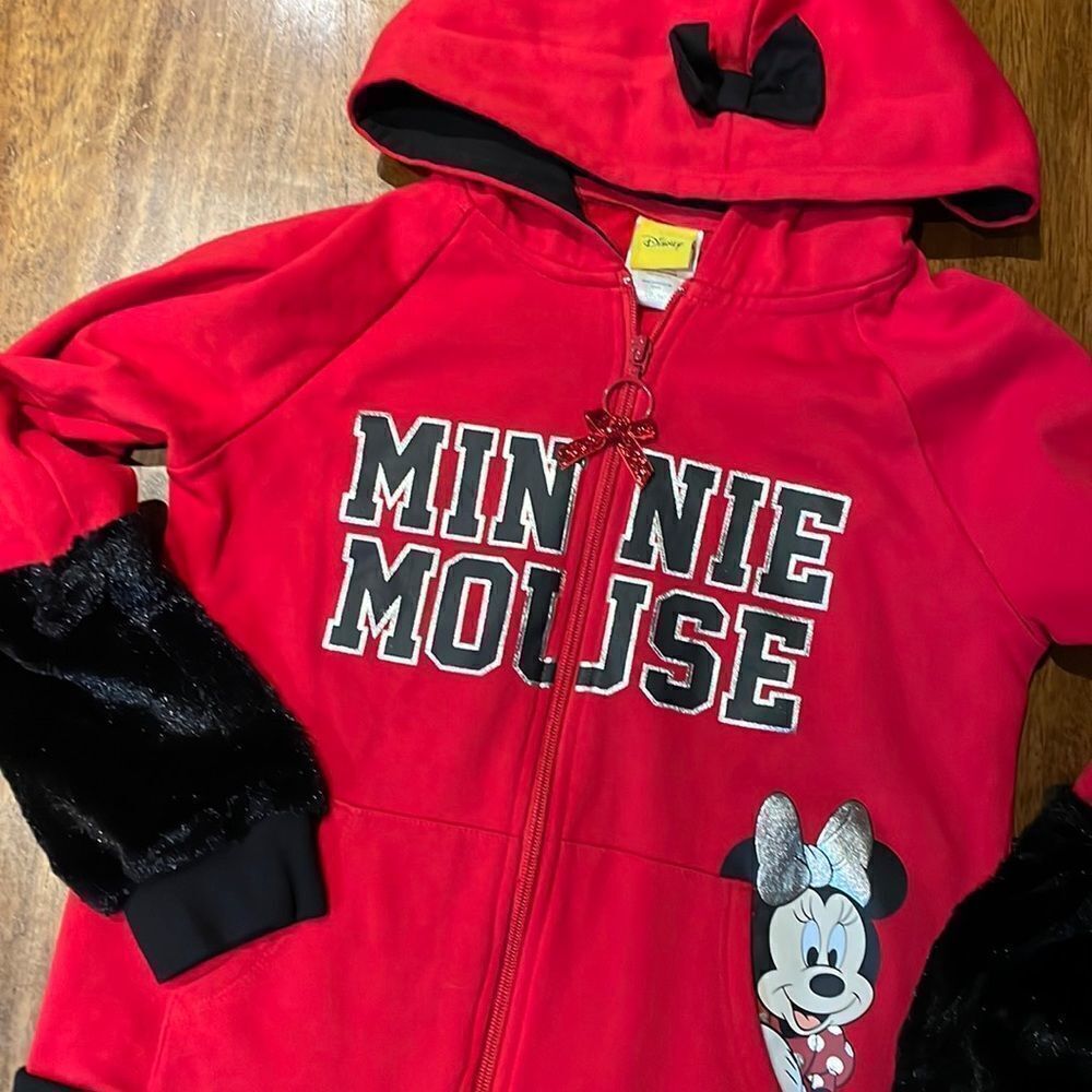 Minnie Mouse Zip Hoodie Disney New Sz 14